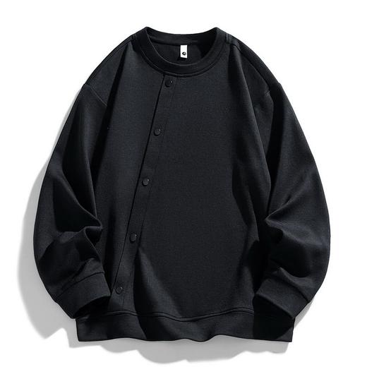 【DSL】大依优型大码男装圆领卫衣简约休闲棉质长袖打底衫上衣加肥加大码 商品图4