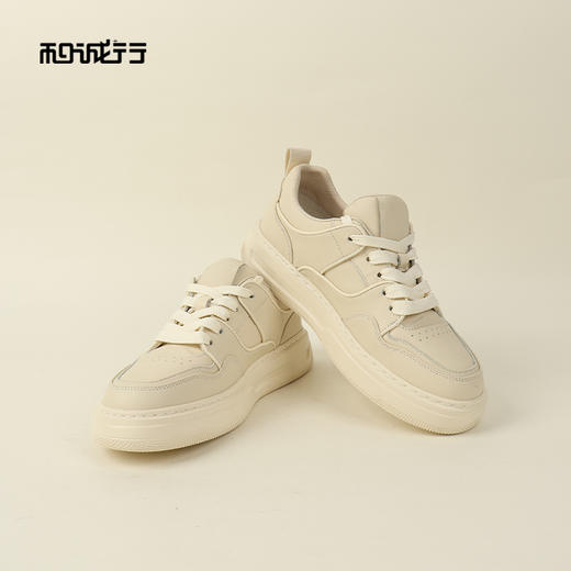 和诚行2026春季新款时尚平底板鞋户外百搭小白鞋男式休闲鞋1320103 商品图3