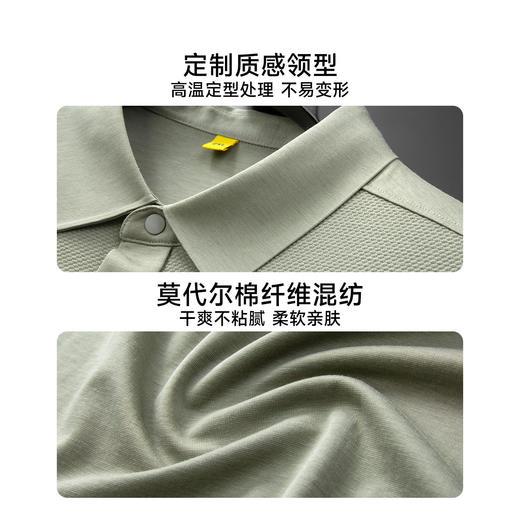 【DG】大依优型大码男装翻领POLO衫纯色短袖上衣商务休闲百搭T恤300斤 商品图3