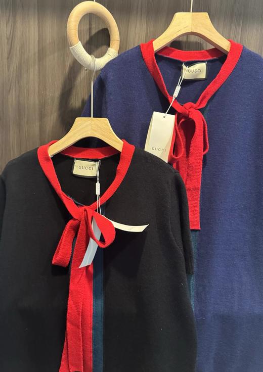 F022758春夏新款撞色蝴蝶结系带polo连衣裙 商品图1