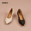 和诚行2026春季新款软底不累脚气质通勤牛皮尖头中跟浅口单鞋0210319 商品缩略图3
