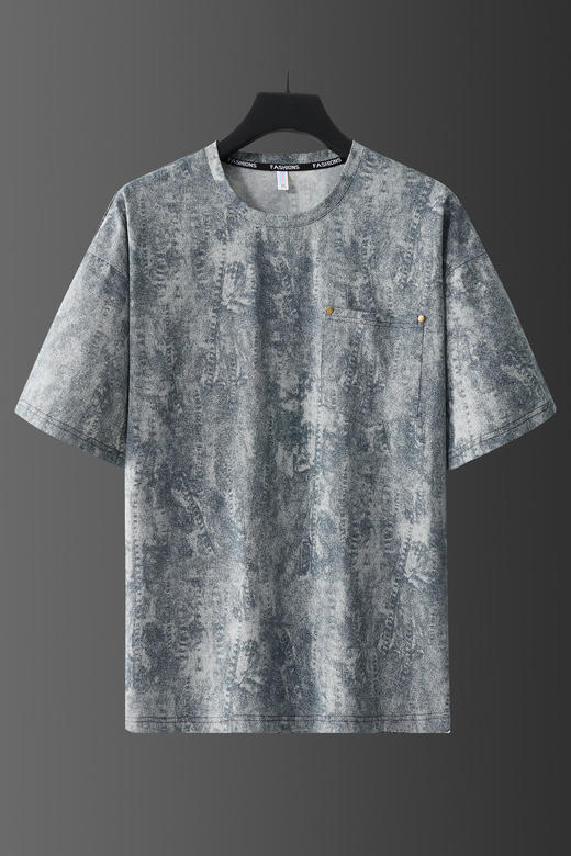 【DSK】大依优型大码男装夏季休闲短袖潮流运动百搭圆领短袖T恤350斤可穿 商品图5