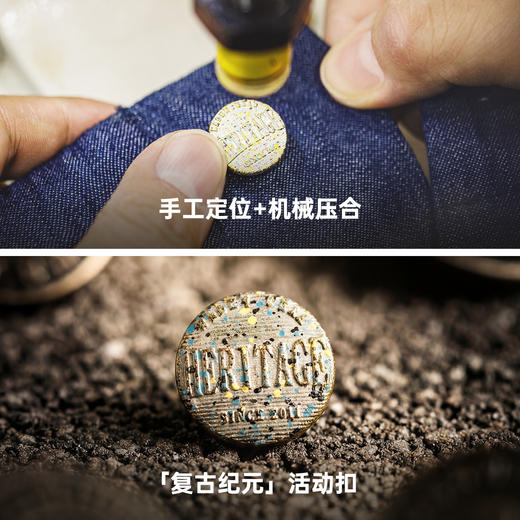 马登工装美式丹宁蓝薄款牛仔裤宽松阔腿直筒松弛感休闲长裤子男春 商品图3