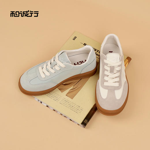 和诚行2026春季新款舒适百搭厚底德训女式休闲鞋0010858 商品图2