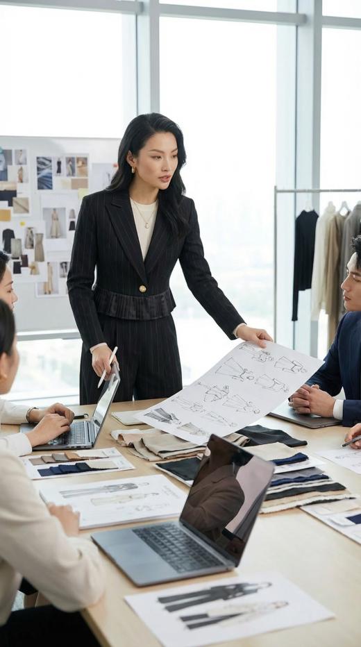 HN 下摆碎褶造型短款西服外套 商品图4