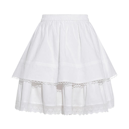 两三事 杏仁奶心 2026春季新款蕾丝花边裙摆蛋糕裙高腰短裙半身裙 商品图4