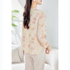 KQ-田园风法式浪漫碎花真丝衫温柔宽松衬衣氛围感桑蚕丝长袖衬衫圆领 商品缩略图3
