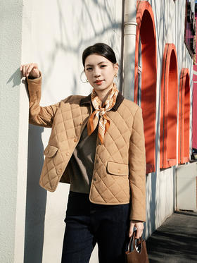 【针织棉服外套】25年秋冬新品女士100%羊毛针织面料外套