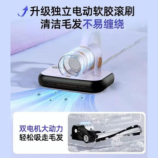 海尔除螨仪 双杯大吸力超声波紫外线双效除螨 床上窗帘垫子除螨神器 HZ-CGD2P 商品图1