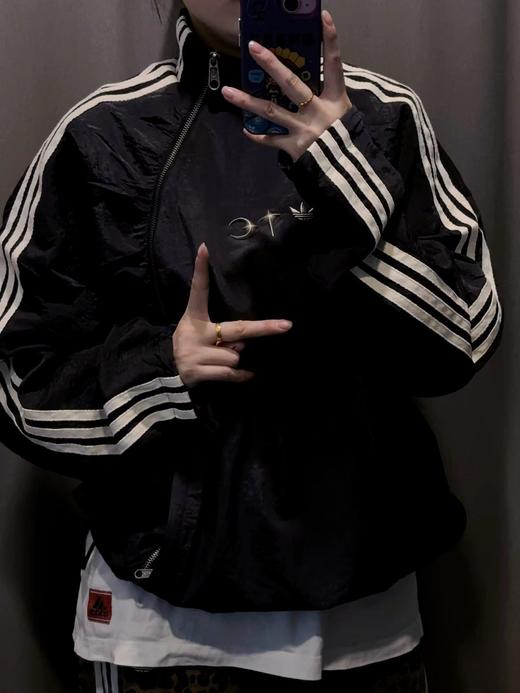 F022735自带做旧肌理梭织运动斜拉链夹克外套 商品图3