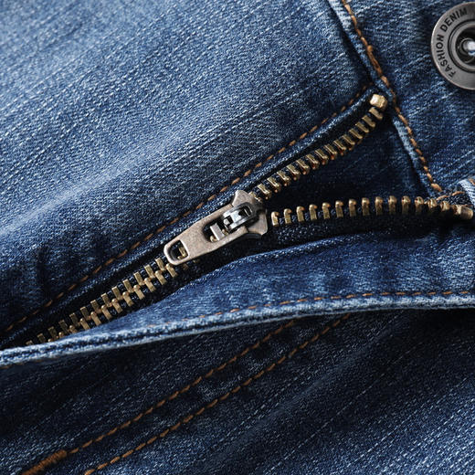 【含棉】圣得西修身显瘦牛仔裤2026新款春季男微弹舒适水洗直筒裤 商品图10