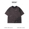 9777SDSA男装2026新款休闲圆领T恤印花撞色短袖春夏百搭条纹清新风 商品缩略图1