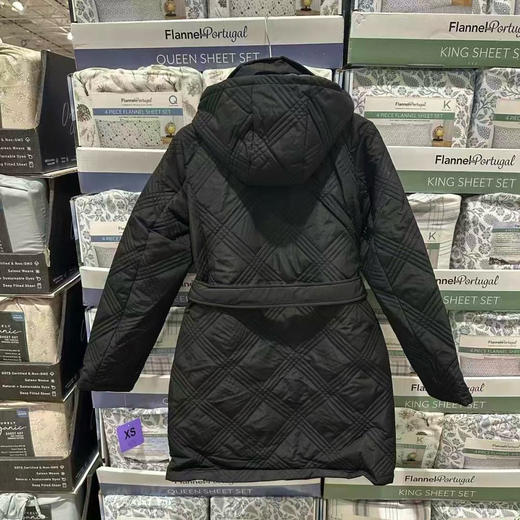 到手价218元 Jones New York 女士绗缝连帽束腰中长款棉服 主打通勤与日常穿搭，白菜价，性价比高 美国代购，无中文标签，介意慎拍 商品图7