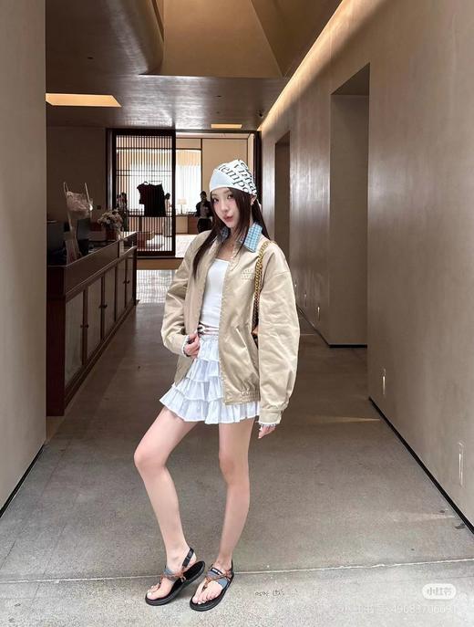 F022766设计感双领复古格纹工装夹克外套 商品图5