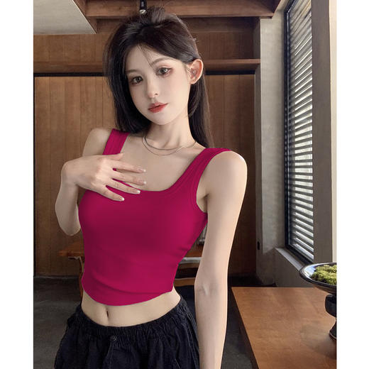 【纯欲辣妹风❗️美背吊带背心】可盐可甜单穿内搭都好看，包裹不束缚，怎么搭都好看～，面料舒适贴身显瘦，修身打底上衣小吊带L 商品图4