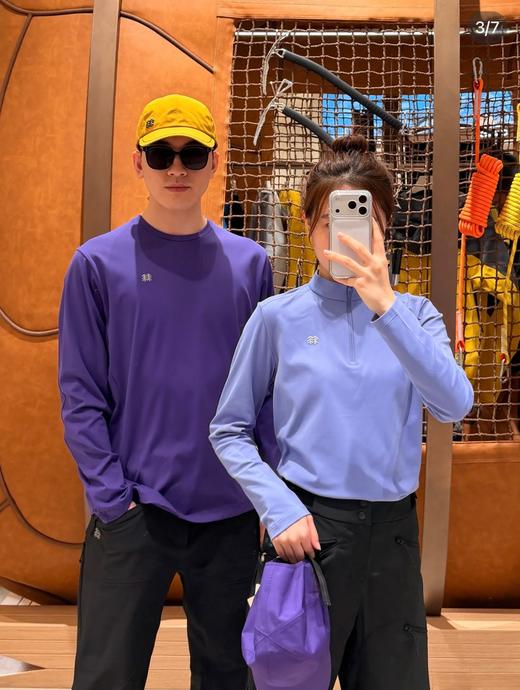 一店k （代工厂订单！）26ss早春新款！哇塞！也太显瘦了吧！轻轻松松掉肉10斤！微拉绒面料巨巨巨舒服😌！小树户外休闲女士半拉链长袖运动T恤 超绝弹力显瘦内搭！ 商品图3