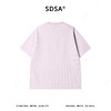 SDSA男装2026新款潮牌短袖t恤情侣肌理纹字母刺绣宽松半袖上衣 商品缩略图5