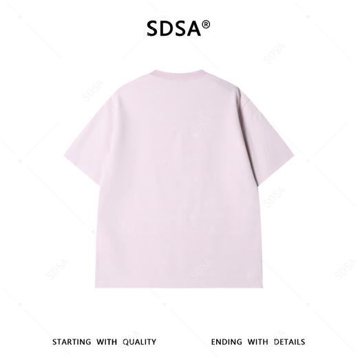 SDSA男装2026新款潮牌短袖t恤情侣肌理纹字母刺绣宽松半袖上衣 商品图5