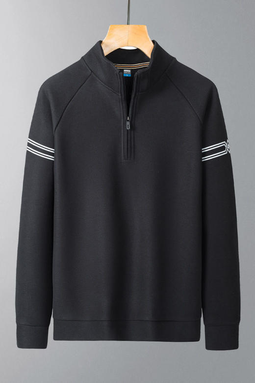 【DSK】大依优型大码男装春季半拉链立领卫衣休闲百搭商务棉质长袖T恤 商品图5