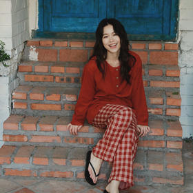 全棉双层纱~2026春季全棉纱布套头睡衣 长袖套装新款纯棉家居服可外穿