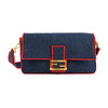 【95新】FENDI芬迪8BR771大号蓝色拼红色牛仔Baguette法棍单肩斜挎包中性款250226NJS23 商品缩略图0