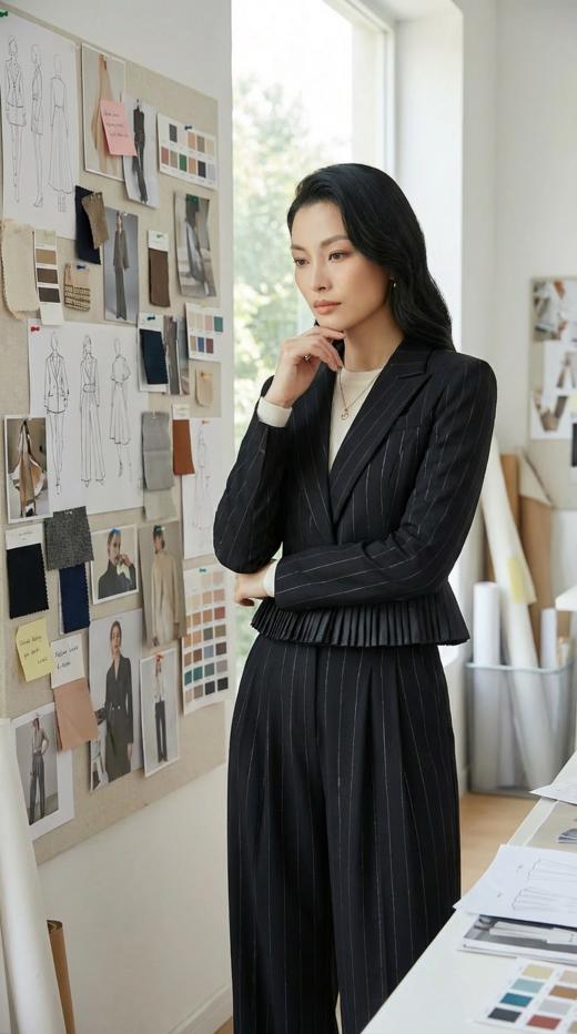 HN 下摆碎褶造型短款西服外套 商品图2