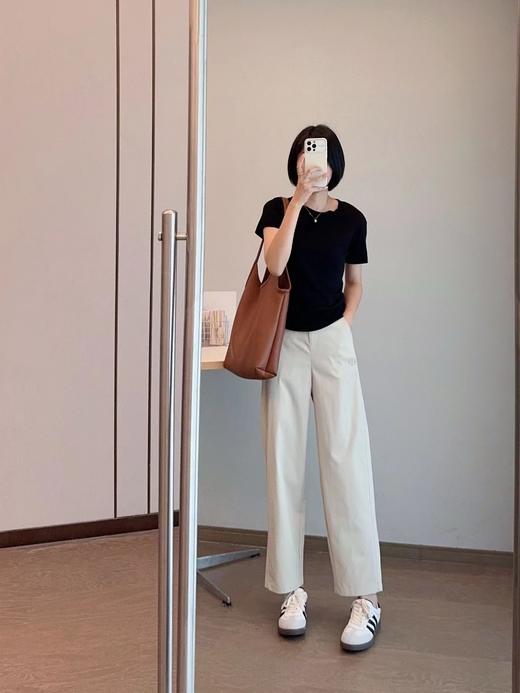 F022755夏季松紧腰设计舒适随性薄款日韩系简约休闲裤 商品图9