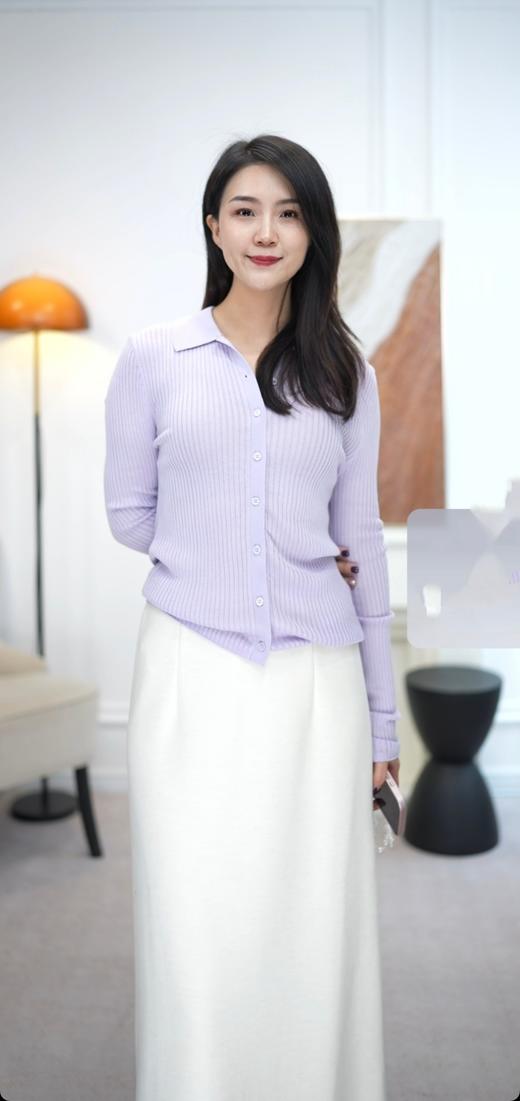 轻氧衫|法式修身翻领针织衫 商品图2