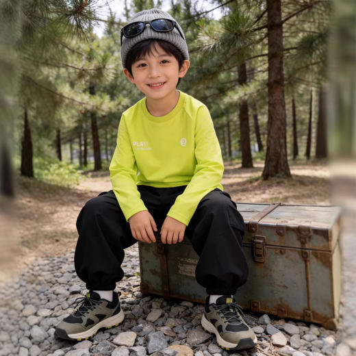 儿童户外运动速干衣！2026新款宽松高弹训练服春夏男童女童长袖恤衫 商品图1