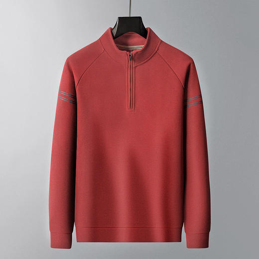 【DSK】大依优型大码男装春季半拉链立领卫衣休闲百搭商务棉质长袖T恤 商品图3