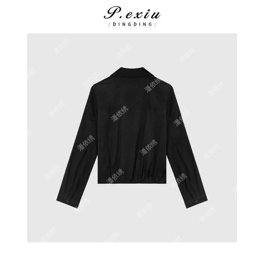 A008潘依绣丁丁宠粉高定灯芯绒长袖立领老钱风衬衣Q1247 商品图1