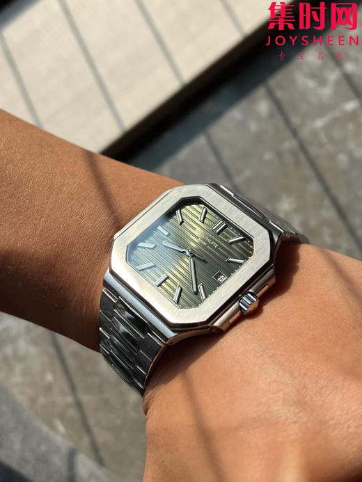 PP+百达翡丽 方形鹦鹉螺 新系列CUBITUS 5821男士腕表 橄榄绿 商品图6