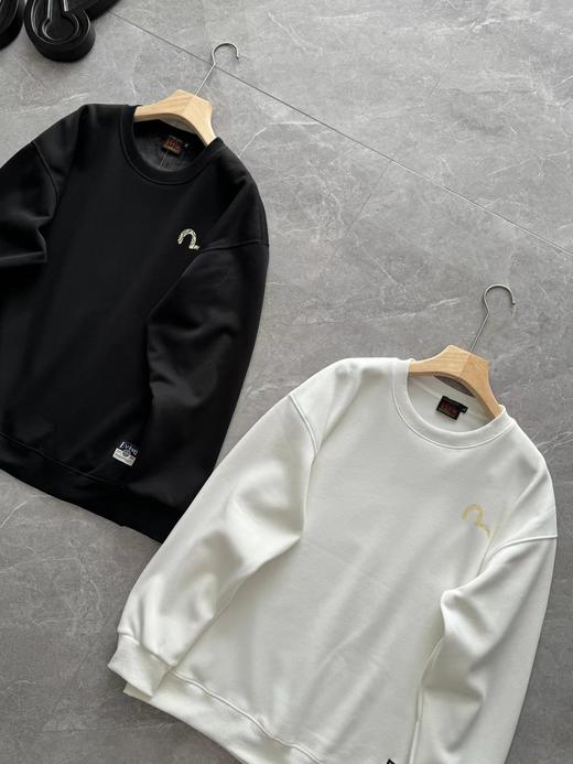 F022791黑金限定款四叶草银狐绒圆领卫衣 商品图1