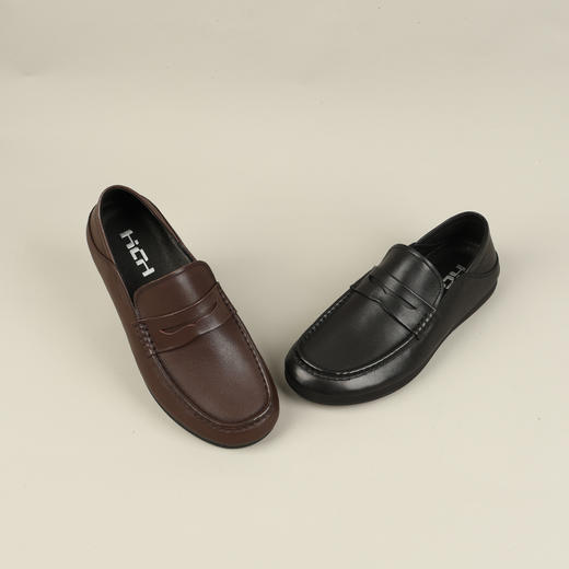 和诚行2026春季新款舒适百搭真皮透气低帮软底一脚蹬男式商务鞋0551275 商品图2