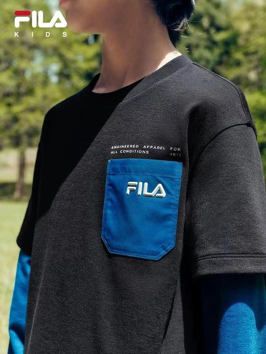 F022737新款拼色打底衫+工装裤柔软舒适组合儿童套装 商品图6