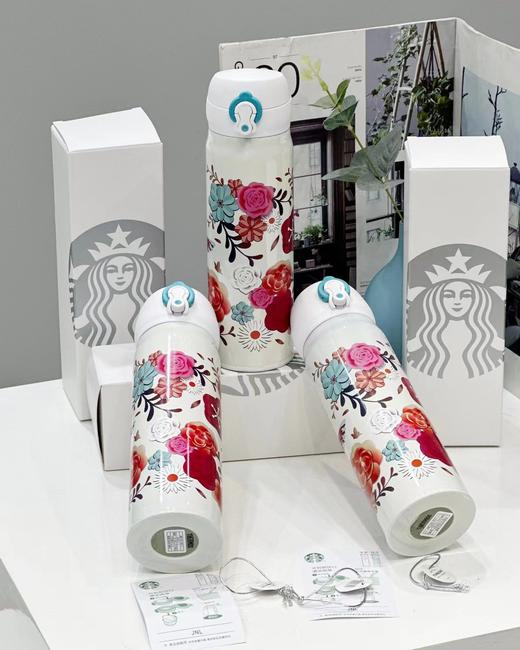 F022789花卉系列316不锈钢百花齐放保温杯500ml 商品图3