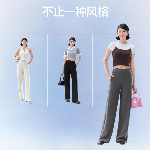 SIINSIIN冰皮开衩直筒裤★ 商品图2