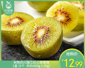 树熟四川蒲江红心猕猴桃/1盒（5个  共约400g±20g）