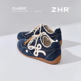 【内增高4.5cm】ZHR蓝色德训鞋女厚底复古赛车鞋2026春季休闲鞋女