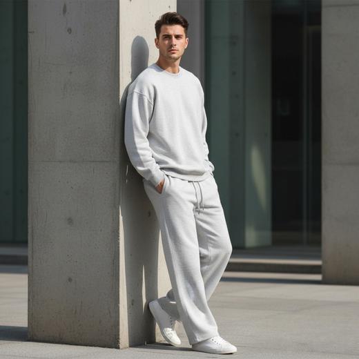 【灵感休闲裤】重磅自带筋骨挺而有型2026春季百搭360g混纺羊毛时髦老钱风 商品图4