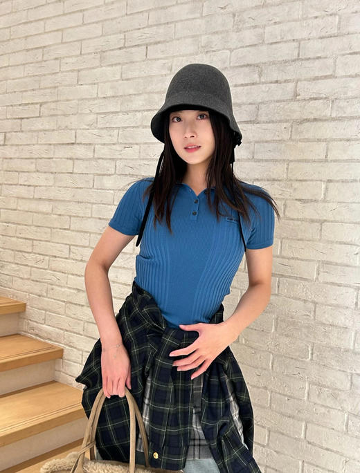 缪缪 2026最新款 针织polo上衣（MM） 商品图0