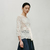 【林栖设计小店】手工钩花|白色镂空肌理2026夏新款优雅套头上衣1962061 商品缩略图1