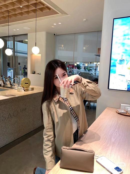 F022769复古老钱风爆款格纹女款夹克外套 商品图8
