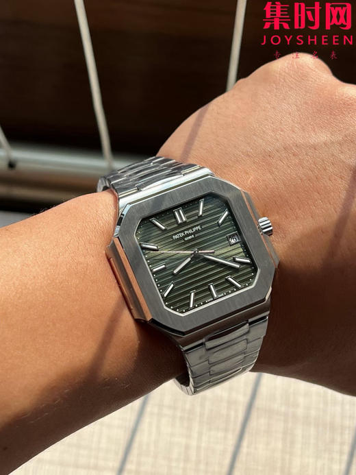 PP+百达翡丽 方形鹦鹉螺 新系列CUBITUS 5821男士腕表 橄榄绿 商品图7