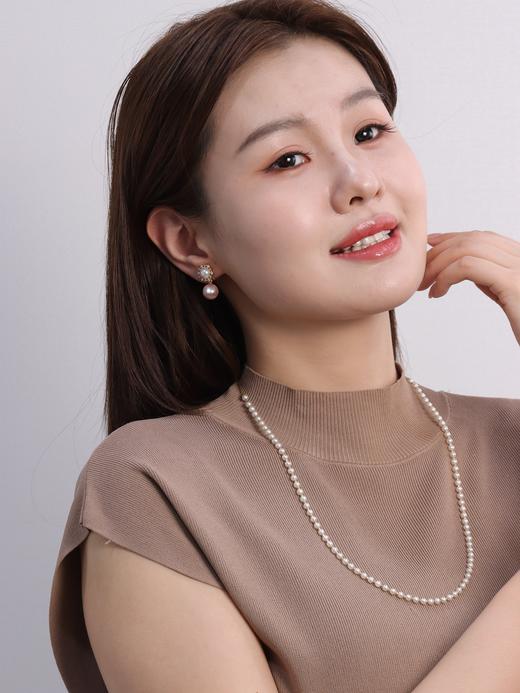 【挚友限定】太阳花-18K金爱迪生珍珠耳夹（11-12mm曼塔玫瑰色） 商品图2