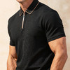 【DG】大依优型大码男装夏季半拉链翻领POLO衫短袖商务休闲百搭T恤300斤 商品缩略图4