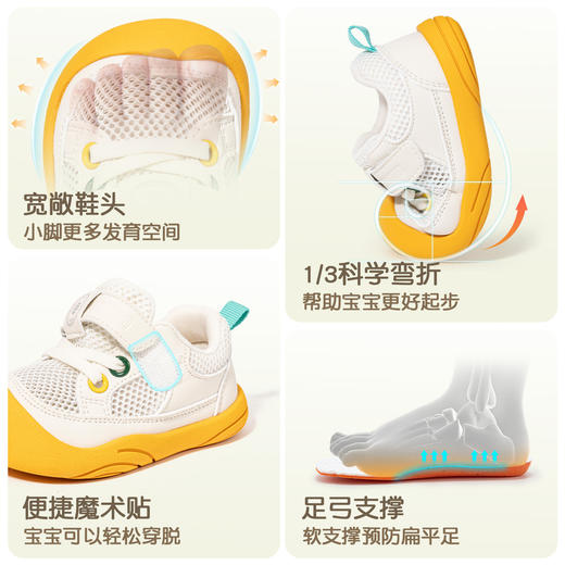 EBMINI英贝米尼儿童学步鞋2026春季护足男童机能鞋新款女童幼儿园校园鞋16-25 商品图3