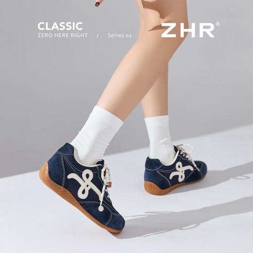 【内增高4.5cm】ZHR蓝色德训鞋女厚底复古赛车鞋2026春季休闲鞋女 商品图6