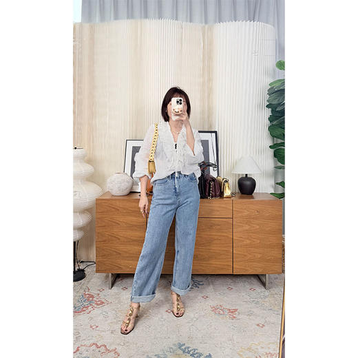 【贝拉推荐】定格时刻 直筒牛仔裤 汉麻混纺双版本牛仔 软弹与挺括一次满足 天然YI菌 抗紫外线 会呼吸的牛仔 商品图1