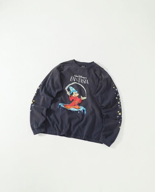 点此购买 Saint Mx6迪士尼联名魔法米奇重磅水洗破坏做旧高街长袖卫衣 md 340964 商品图6